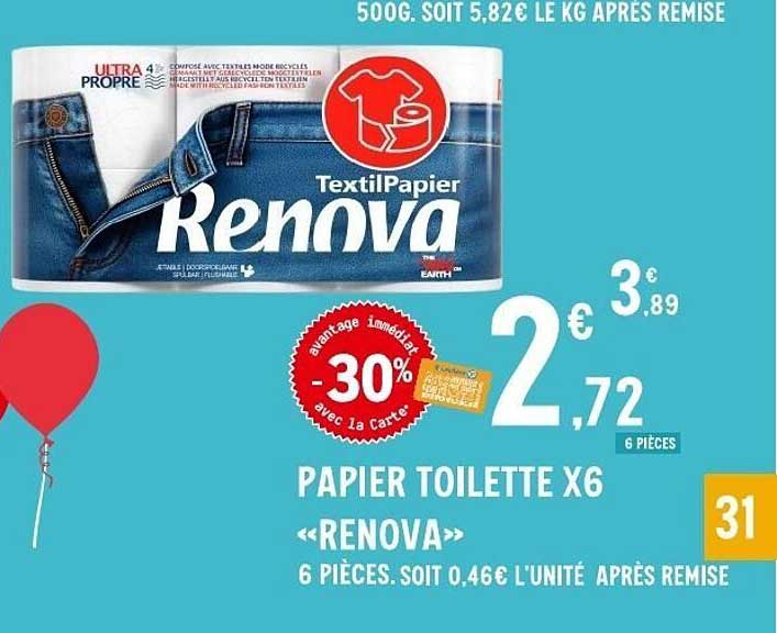 Renova Papier toilette X6
