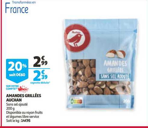 Amandes Grillées Auchan