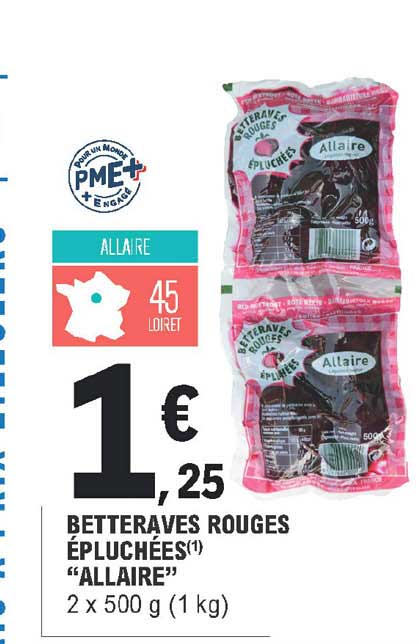 Betteraves Rouges épluchées "allaire"