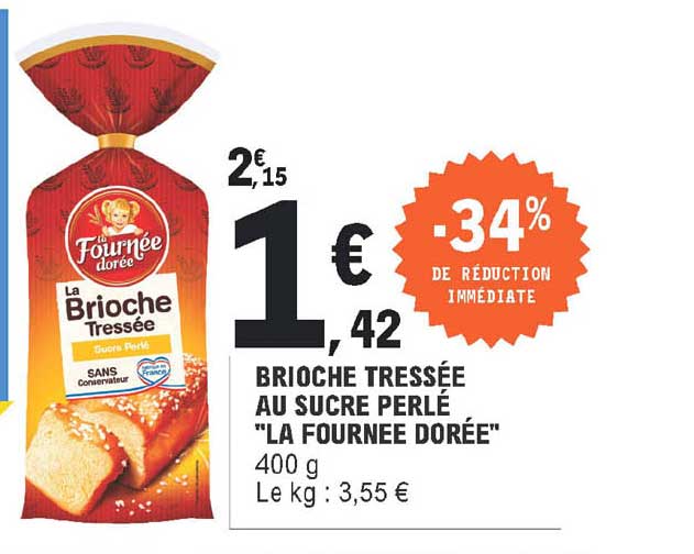 brioche tressée au sucre perlé "la fournée dorée"