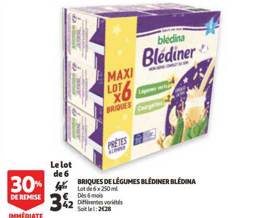 Briques De Légumes Blédiner Blédina