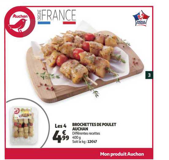 Brochettes De Poulet Auchan