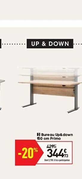 bureau up&down 150 cm primo