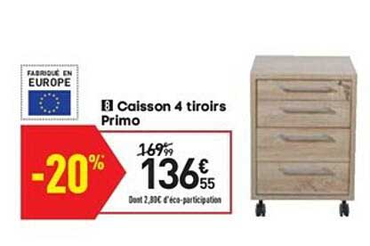 Caisson 4 Tiroirs Primo