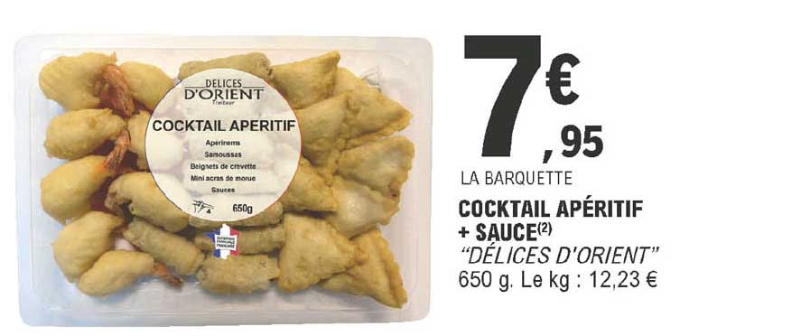 cocktail apéritif + sauce "délices d'orient"