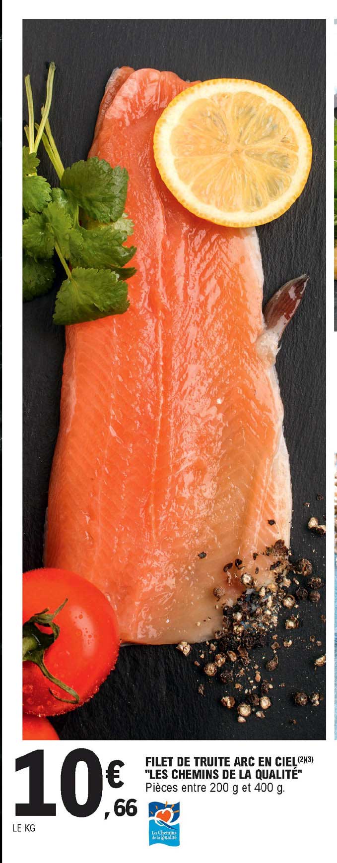 filet de truite arc en ciel "les chemins de la qualité"