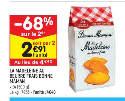 la madeleine au beurre frais bonne maman