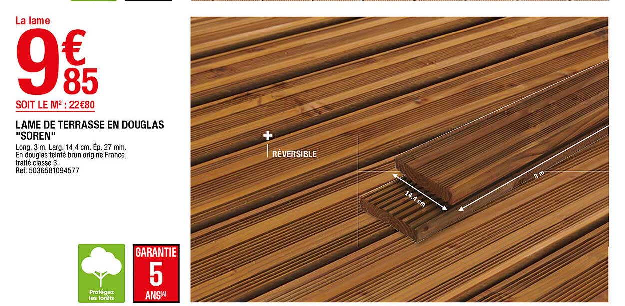 lame de terrasse en douglas "soren"