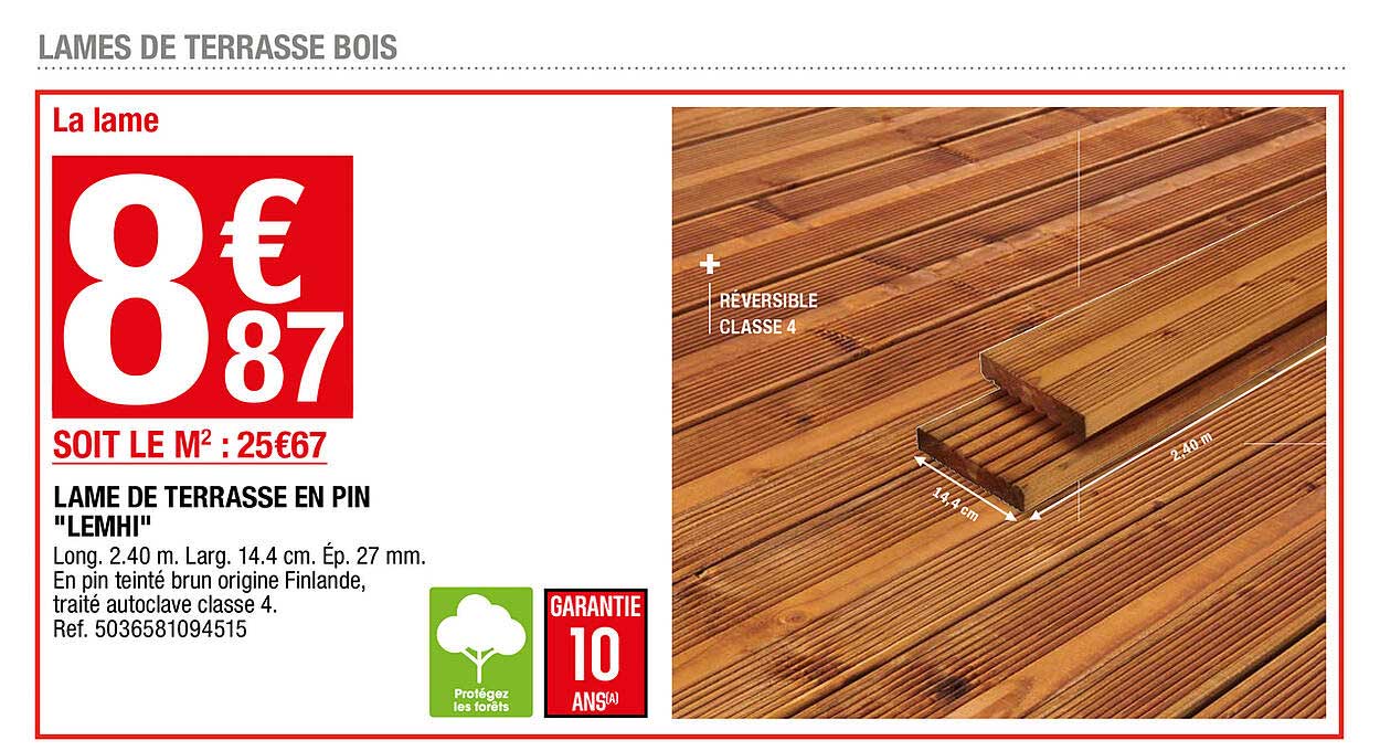 lame de terrasse en pin "lemhi"