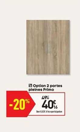option 2 portes pleines primo