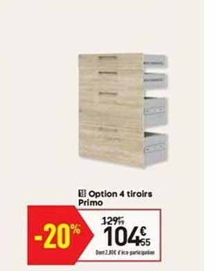option 4 tiroirs primo
