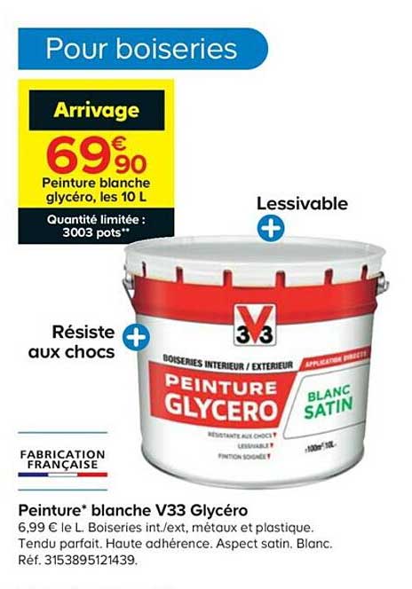 peinture blanche v33 glycéro