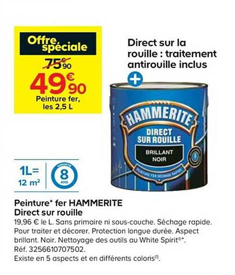 peinture fer hammerite direct sur rouille