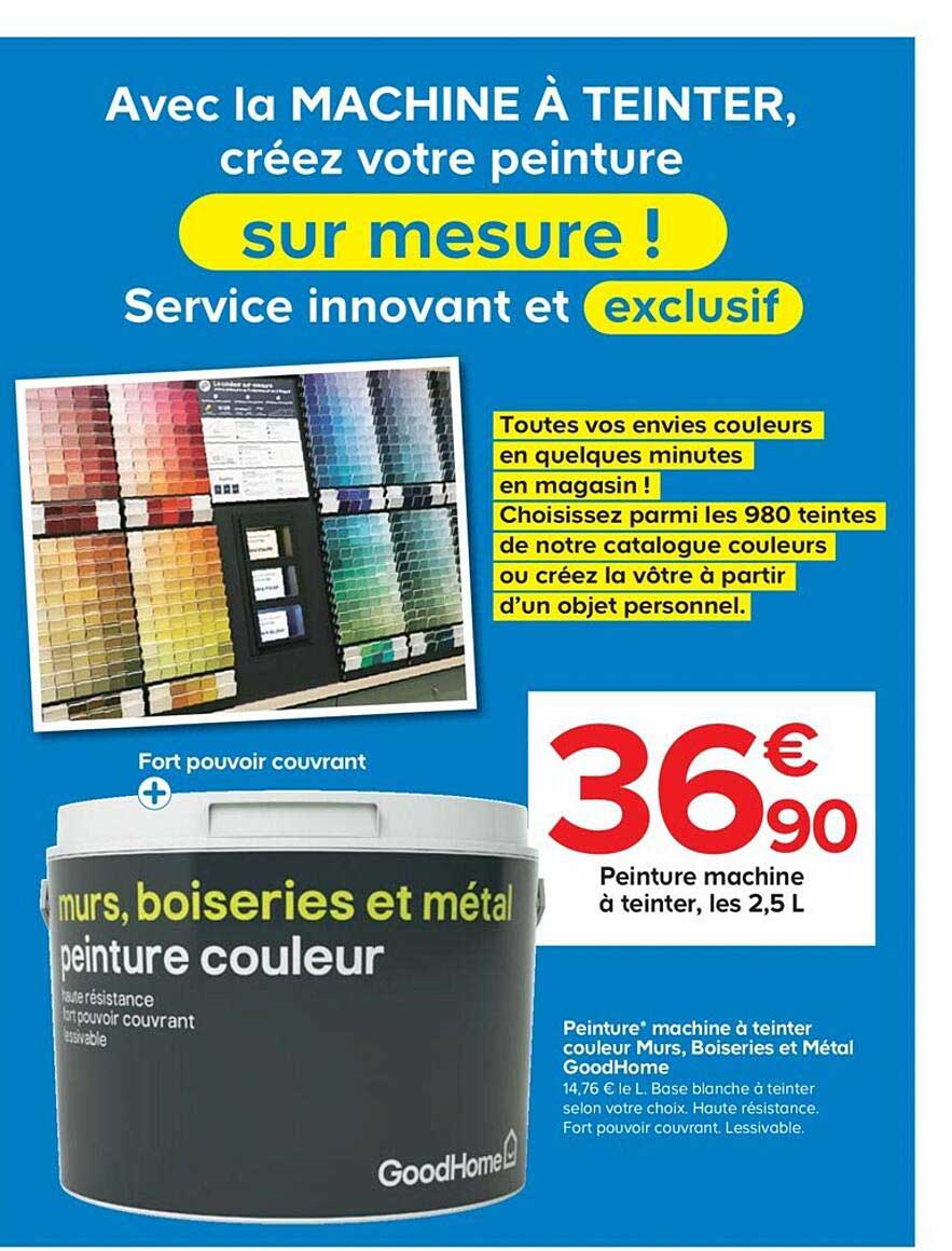 peinture machine a teinter couleur murs boiseries et métal goodhome
