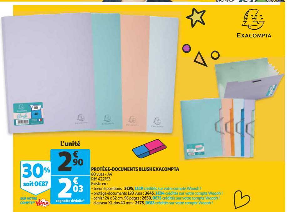 protège-documents blush exacompta