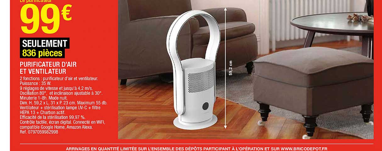 purificateur d'air et ventilateur