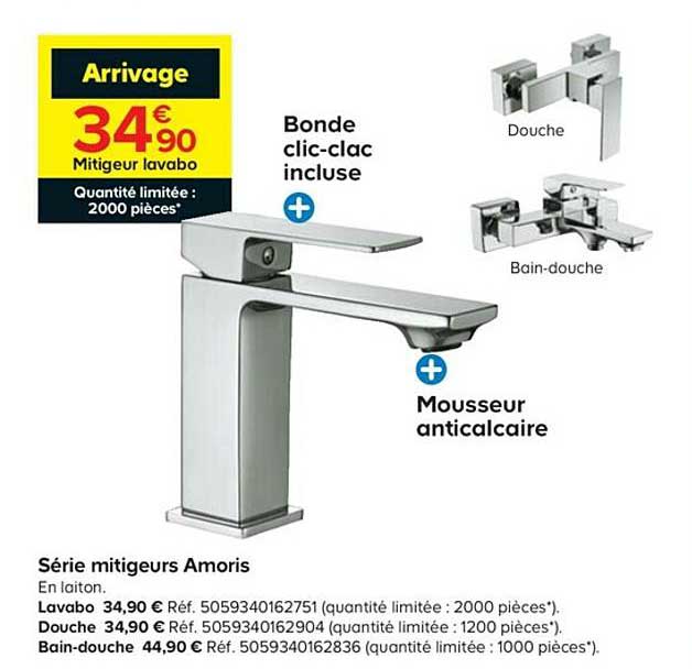 série mitigeurs amoris