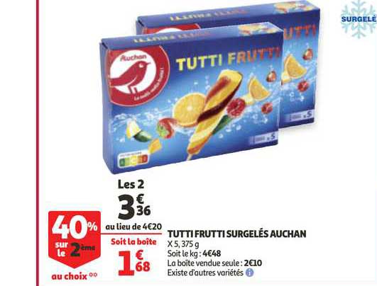 tutti frutti surgelés auchan