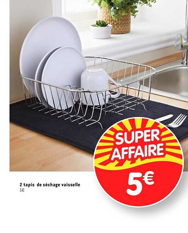 2 Tapis De Séchage Vaisselle