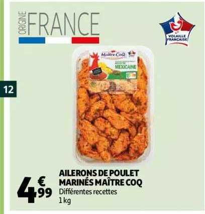 Ailerons De Poulet Marinés Maître Coq