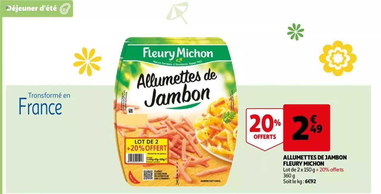 allumettes de jambon fleury michon