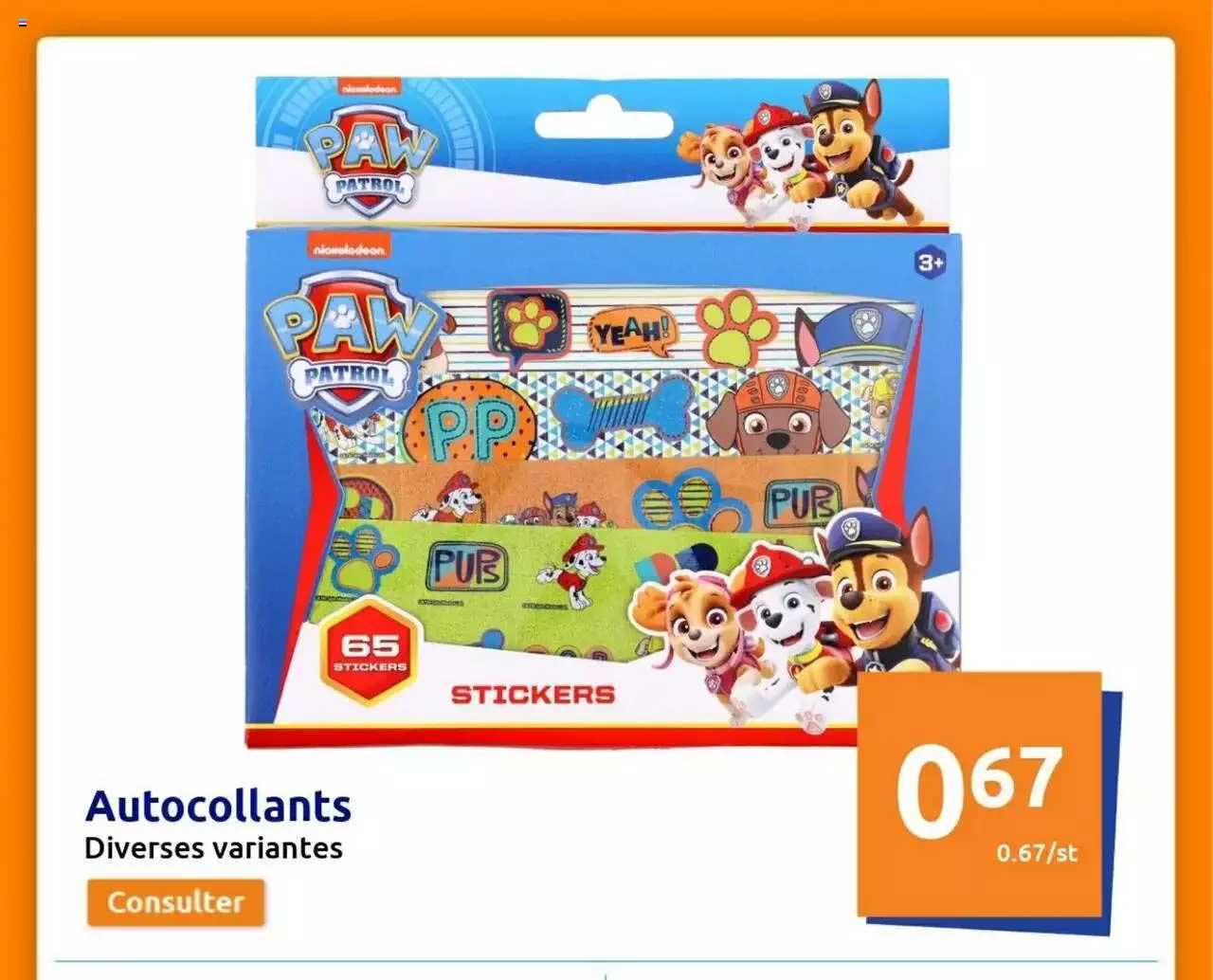 autocollants paw patrol