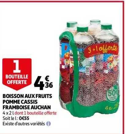 Boisson Aux Fruits Pomme Cassis Framboise Auchan