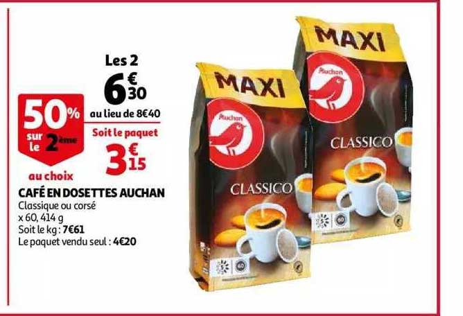 Café En Dosettes Auchan