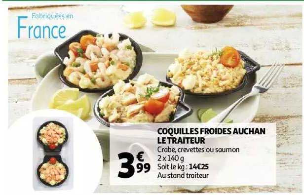 coquilles froides auchan le traiteur
