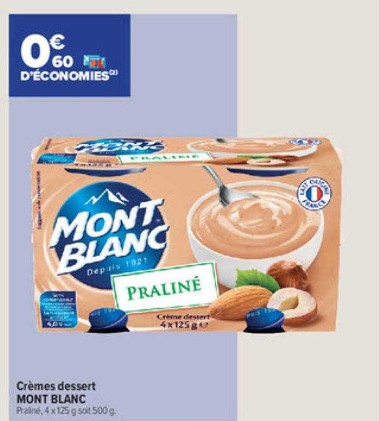 Crèmes Dessert Mont Blanc