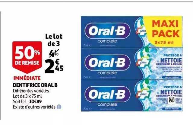 dentifrice oral b