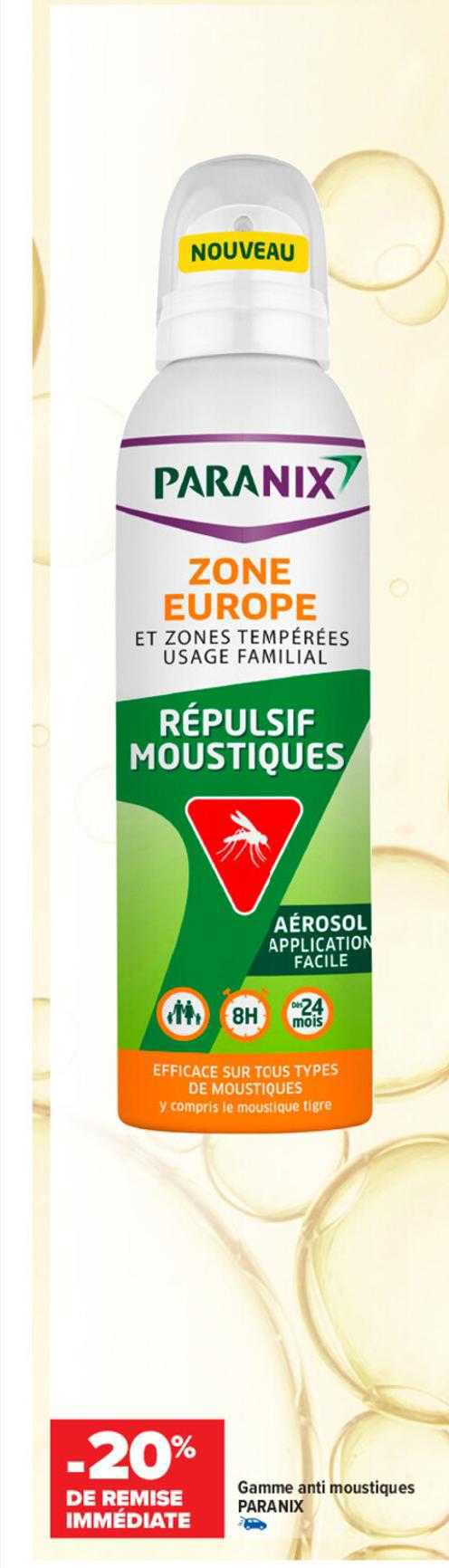 Gamme Anti-moustiques Paranix