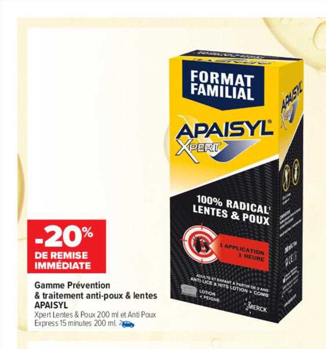 gamme prévention & traitement anti-poux & lentes apaisyl