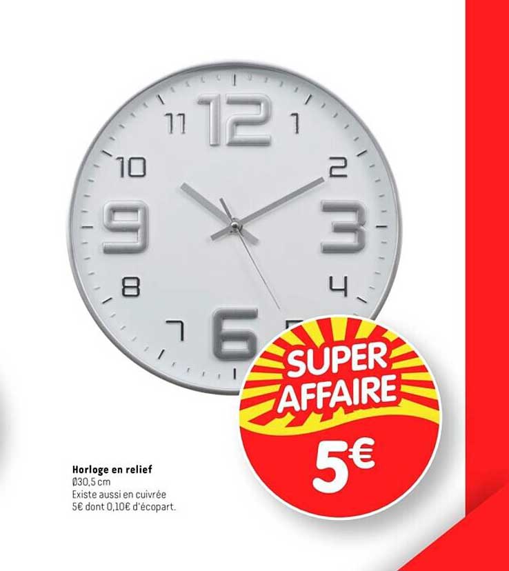 horloge en relief