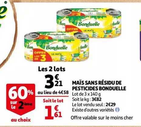 maïs sans résidu d pesticides bonduelle