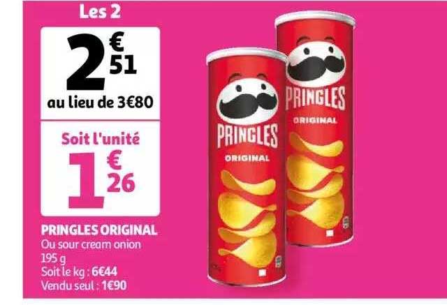 Pringles Original Ou Sour Cream Onion