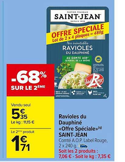 ravioles du dauphiné "offre spéciale" saint-jean