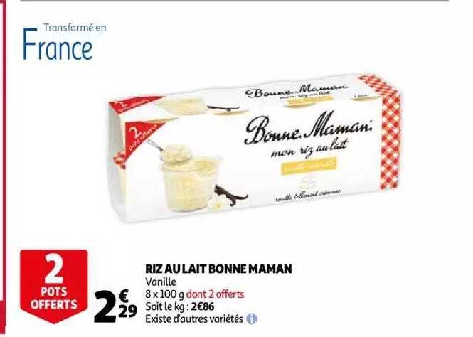 Riz Au Lait Bonne Maman