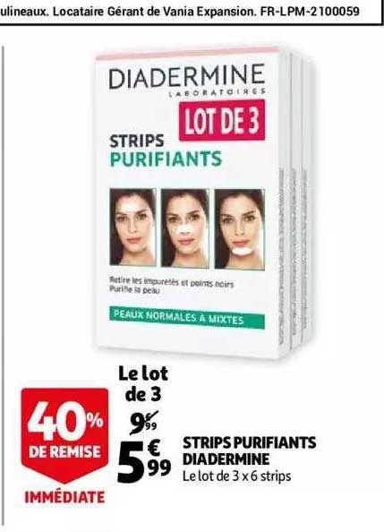 strips purifiants diadermine