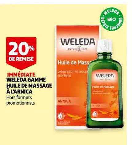 weleda gamme huile de massage à l'arnica