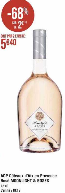 Aop Côteaux D'aix En Provence Rosé Moonlight & Roses