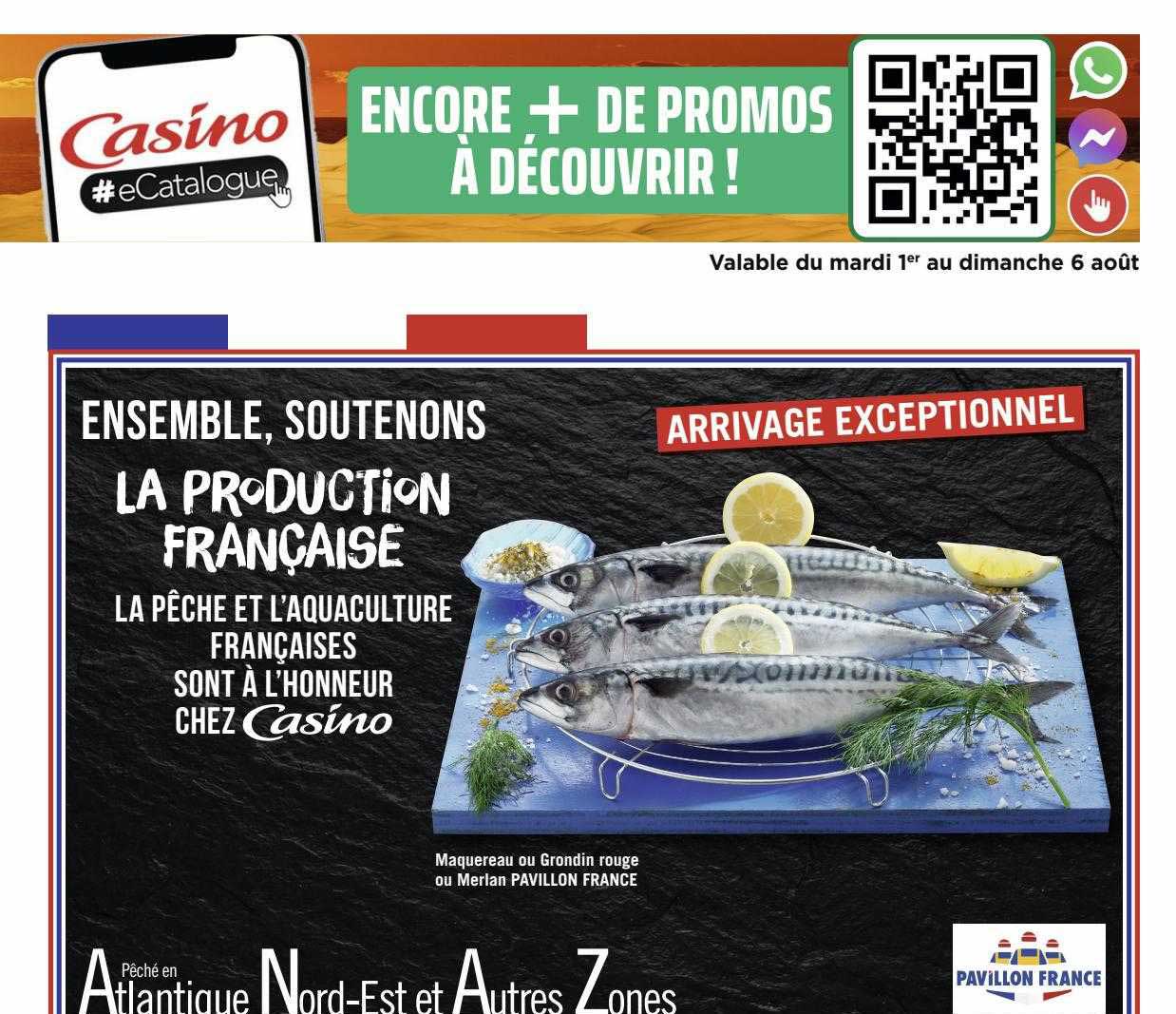 maquereau ou grondin rouge ou merlan pavillon france