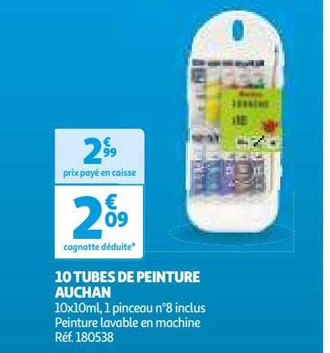 10 Tubes De Peinture Auchan