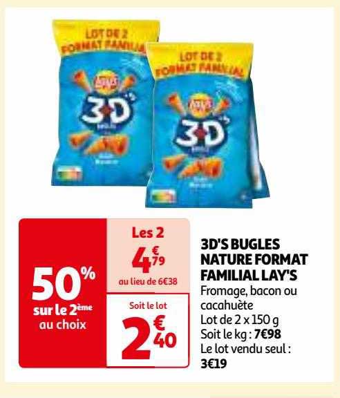 3d's Bugles Nature Format Familial Lay's