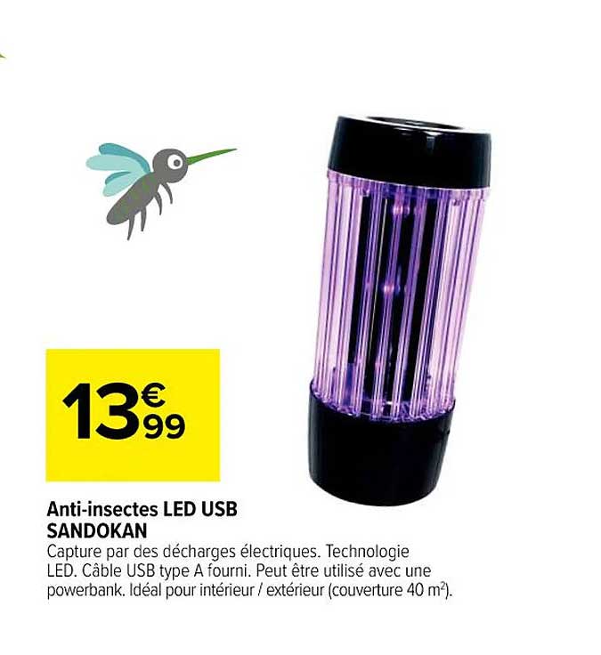 anti-insectes led usb sandokan