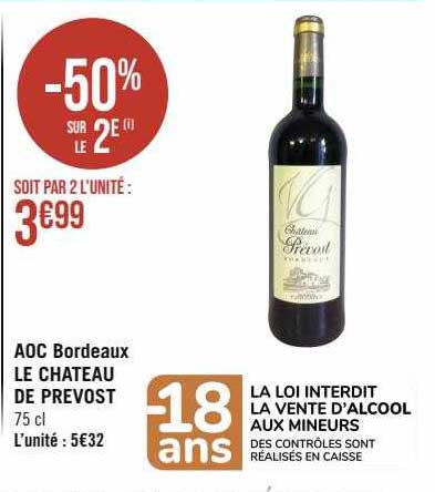 aoc bordeaux le château de prevost