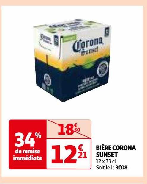 Bière Corona Sunset