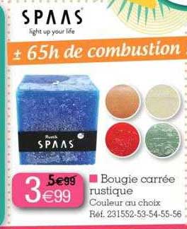 Bougie Carrée Rustique