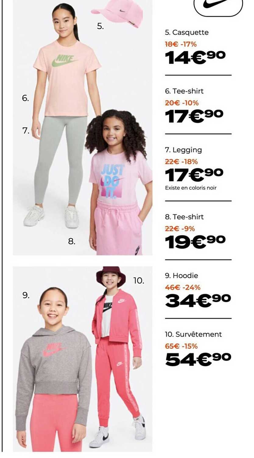 casquette, tee-shirt, legging, hoodie, survêtement