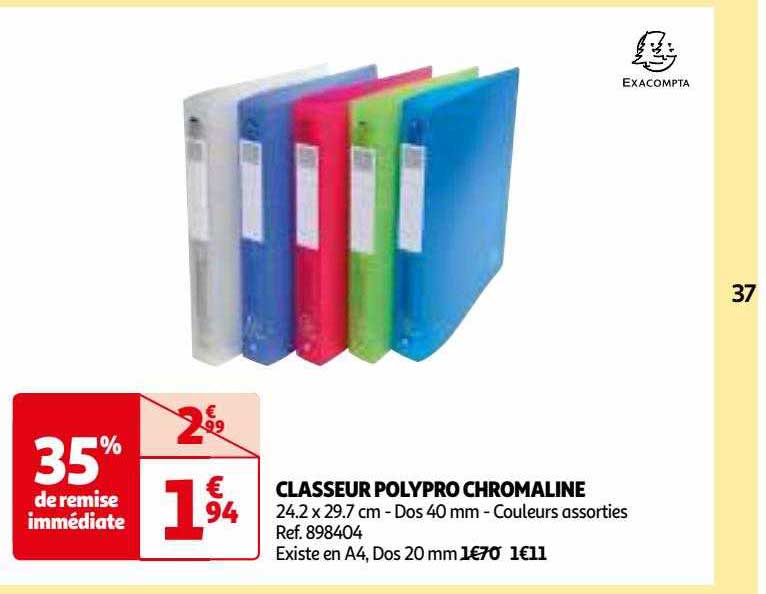 Classeur Polypro Chromaline